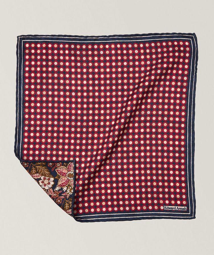 Reversible Floral-Neat Silk Pocket Square image 0