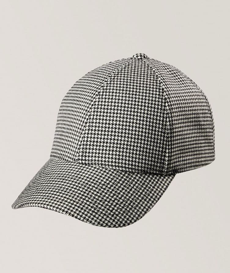 Houndstooth Wool Baseball Cap image 0