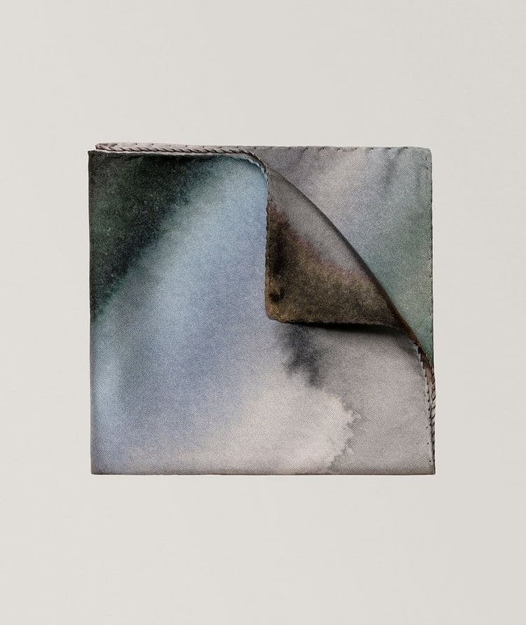 Waterclolour Silk Twill Pocket Square image 0