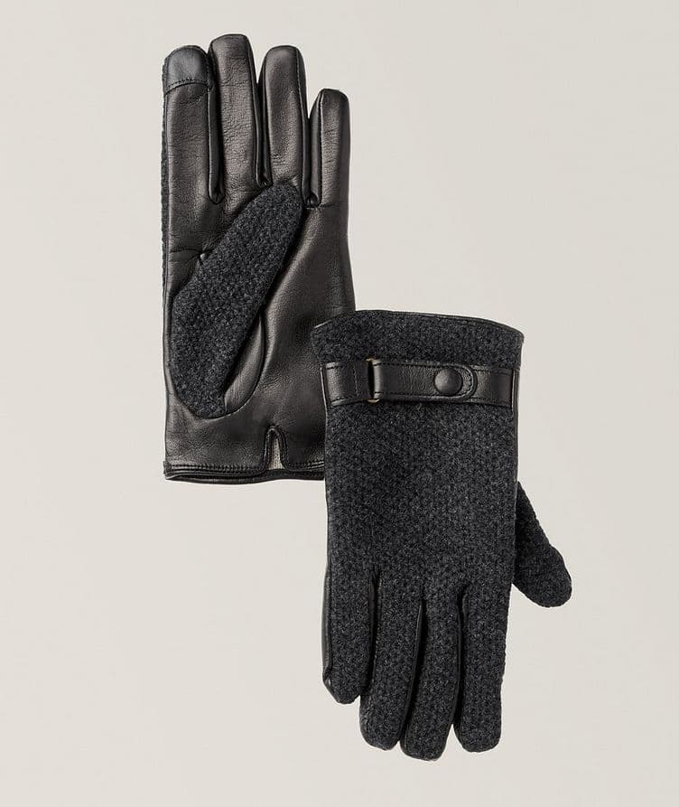 Leather & Cashmere Mixed Media Gloves image 0