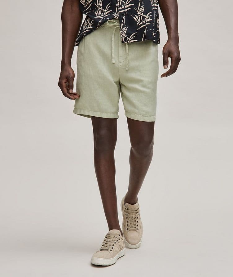 Linen-Lyocell Drawstring Shorts image 1