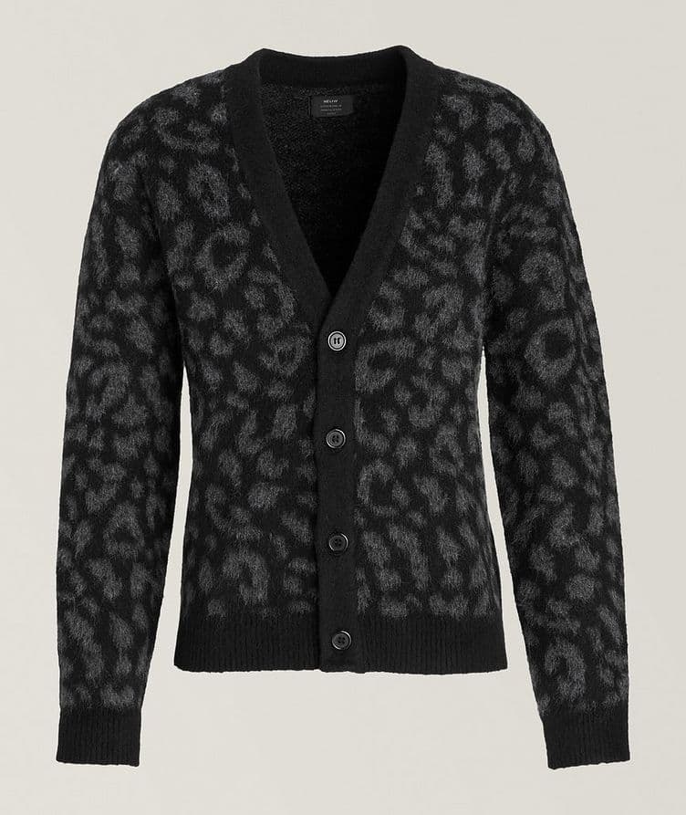 Brushed Leo Print Cotton-Blend Cardigan image 0