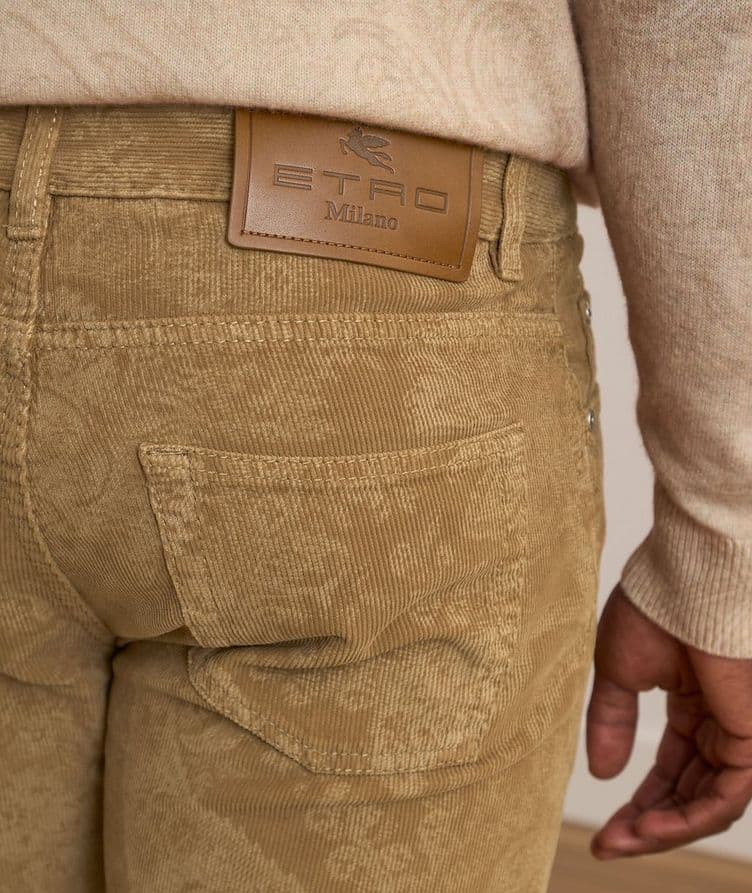 Corduroy Paisley  Jacquard Denim Jeans image 3