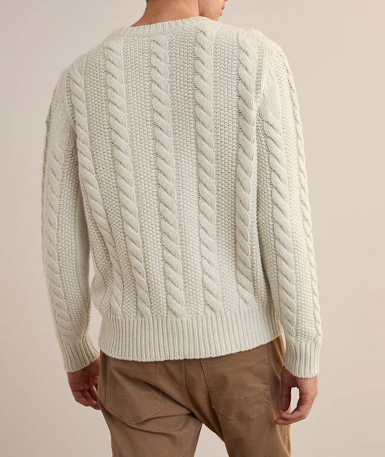 Cable Knit Virgin Wool & Cashmere Sweater  image 2