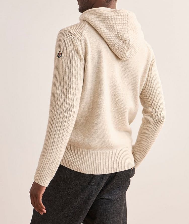 Wool-Cashmere Half-Zip Hooded Sweater image 2