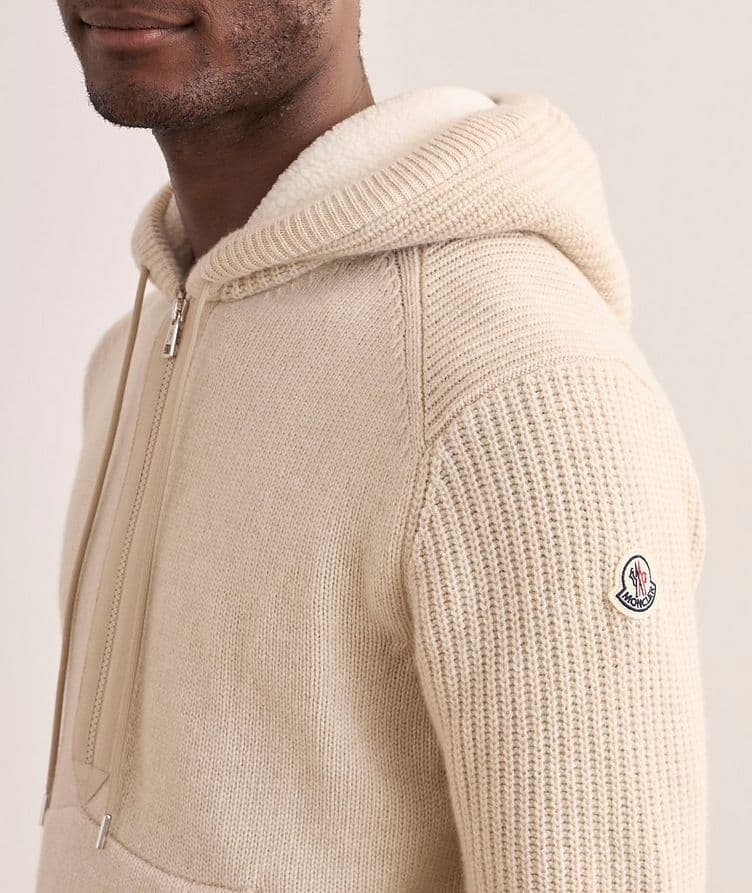 Wool-Cashmere Half-Zip Hooded Sweater image 3