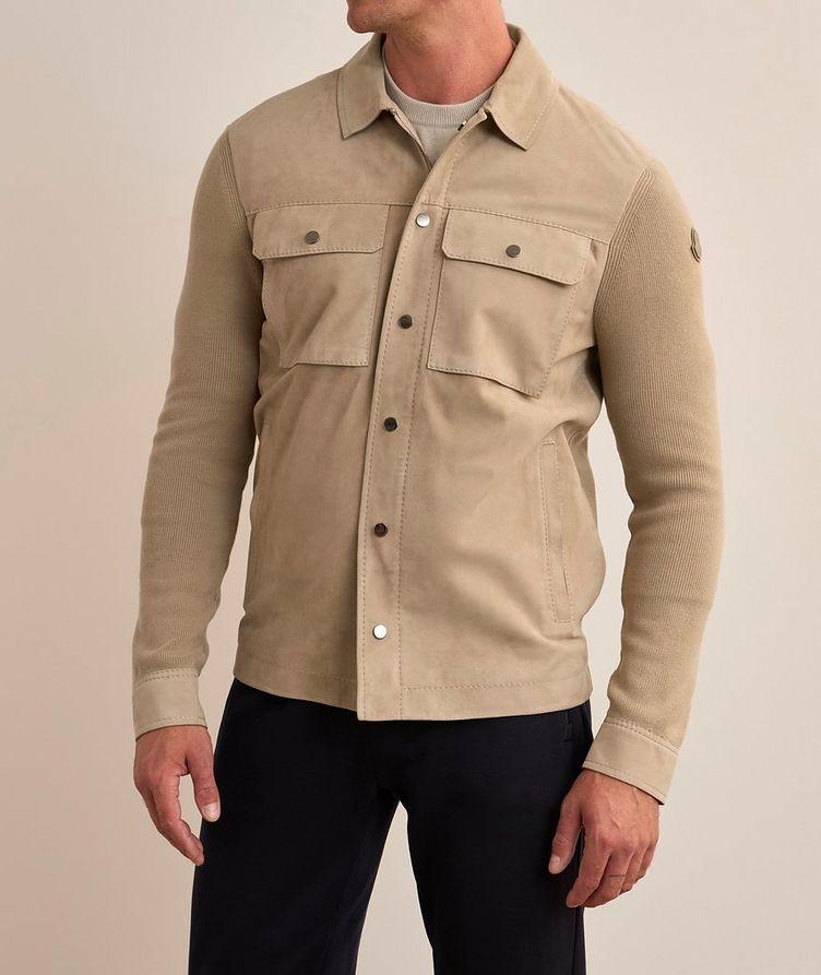 Leather-Cotton Overshirt image 1