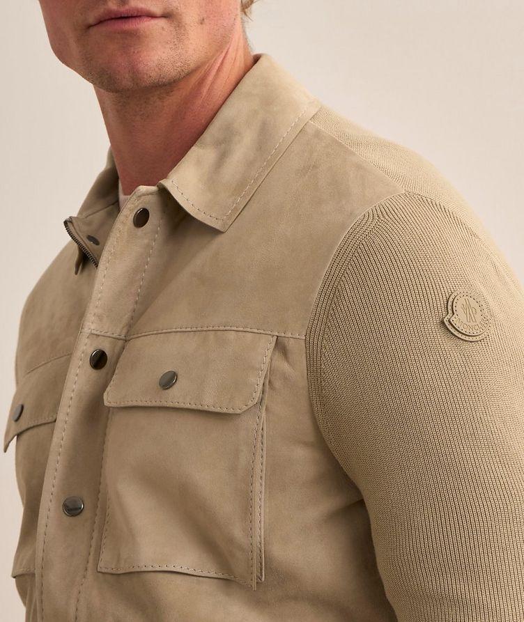 Leather-Cotton Overshirt image 5