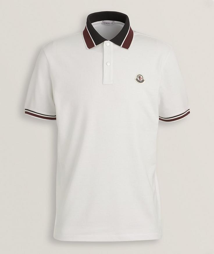 Moncler Polo en coton à détails contrastants