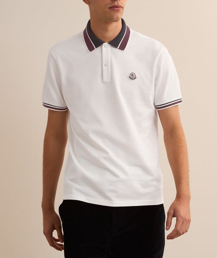 Stripe Detailed Cotton Polo  image 1