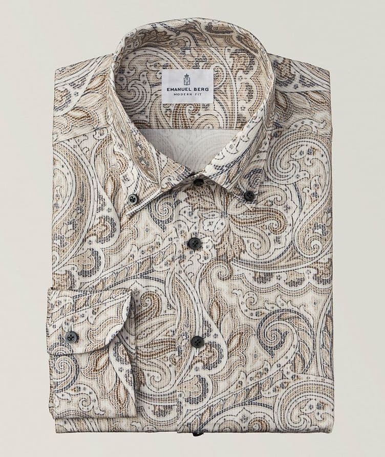 Chemise Bellagio en twill brossé à motif paisley image 0