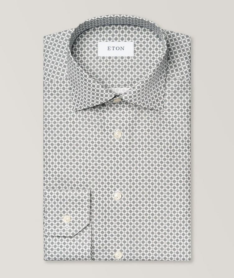 Contemporary-Fit Medallion Cotton-Tencel Dress Shirt image 0