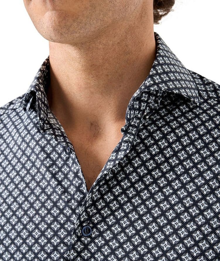 Slim-Fit Geometric Four-Way Stretch Dress Shirt image 3