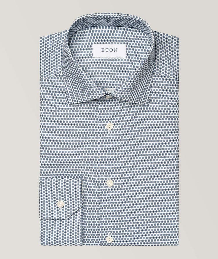 Contemporary-Fit Micro-Floral Signature Twill Shirt image 0