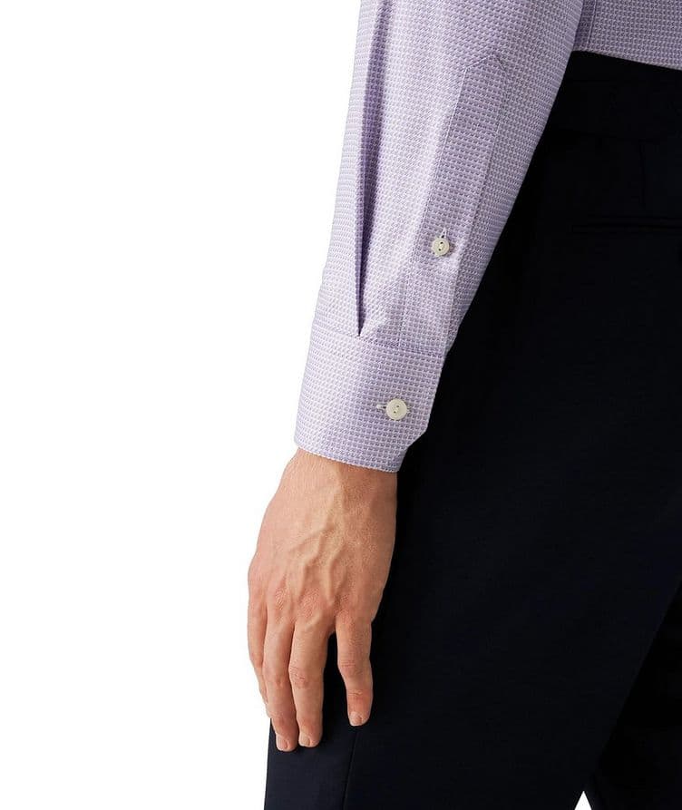 Micro-Check King Cotton Twill Shirt image 4