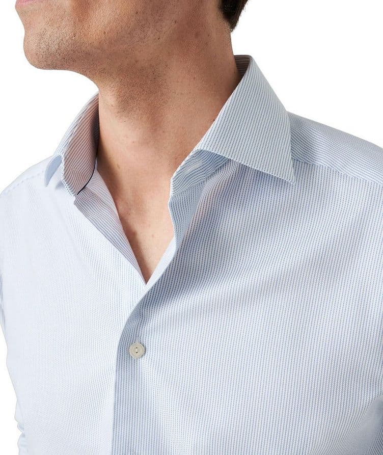 Contemporary-Fit Striped Tencel-Blend Dress Shirt image 3