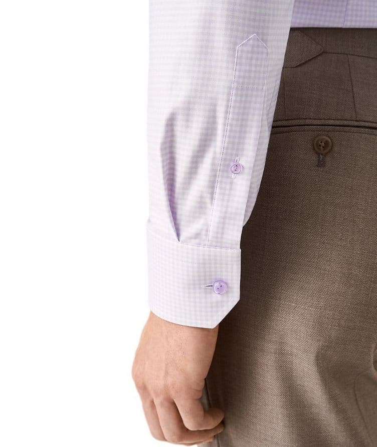 Check Lyocell-Blend Dress Shirt  image 4