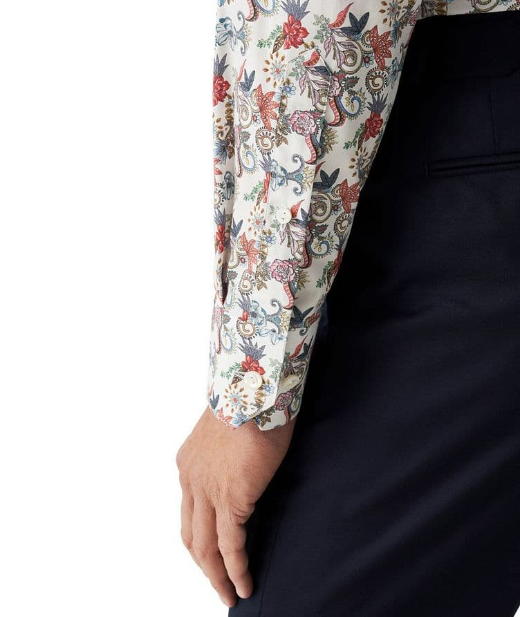 Slim-Fit Micro Floral Elevated Twill Shirt image 4