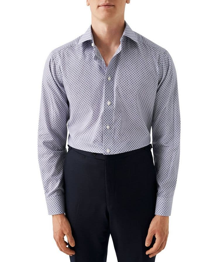 Contemporary-Fit Medallion Cotton-Tencel Dress Shirt image 1