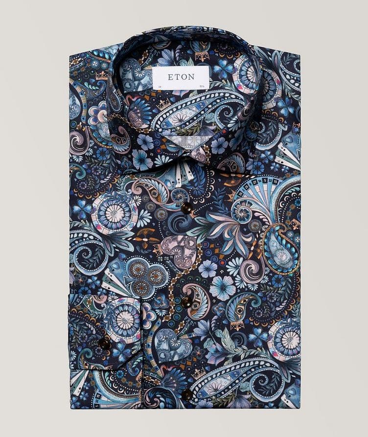 Contemporary-Fit Paisley Signature Twill Dress Shirt image 0