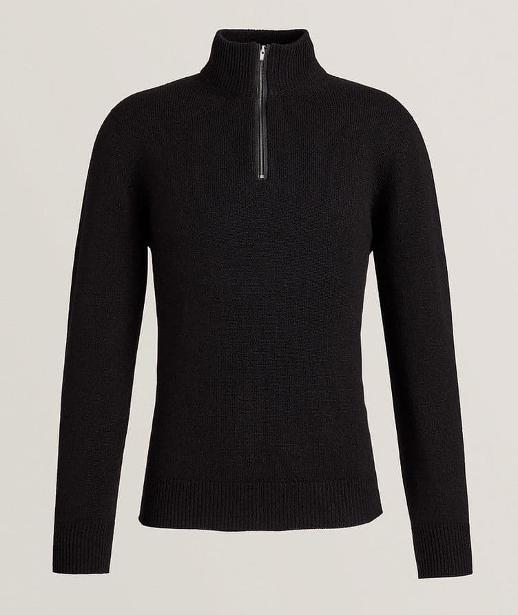 Cashmere Quarter-Zip Jersey Sweater image 0