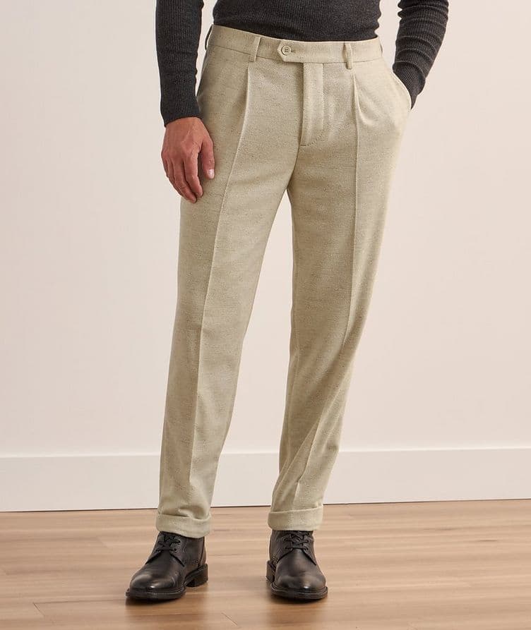 Herringbone Wool-Cashmere Pants  image 2