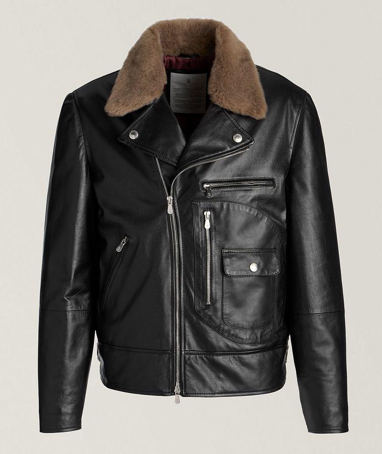 Padded Leather Flight Jacket image 0