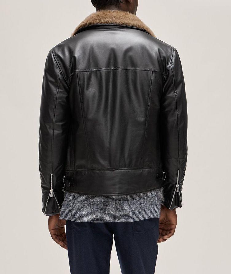 Padded Leather Flight Jacket image 2