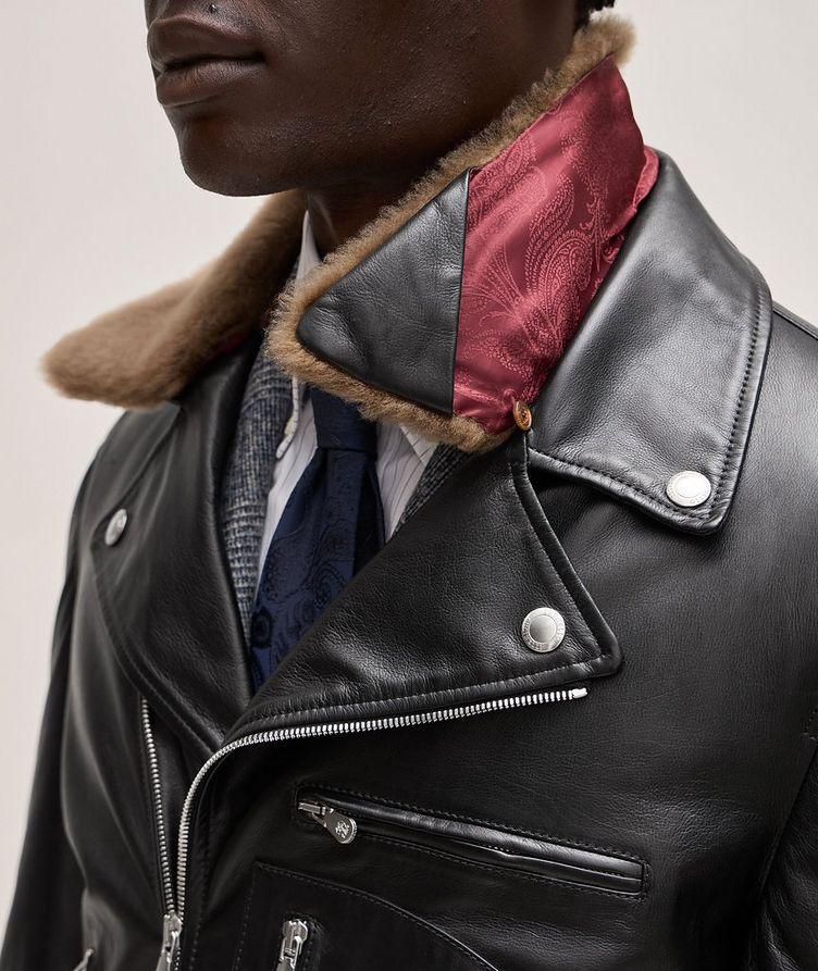 Padded Leather Flight Jacket image 3