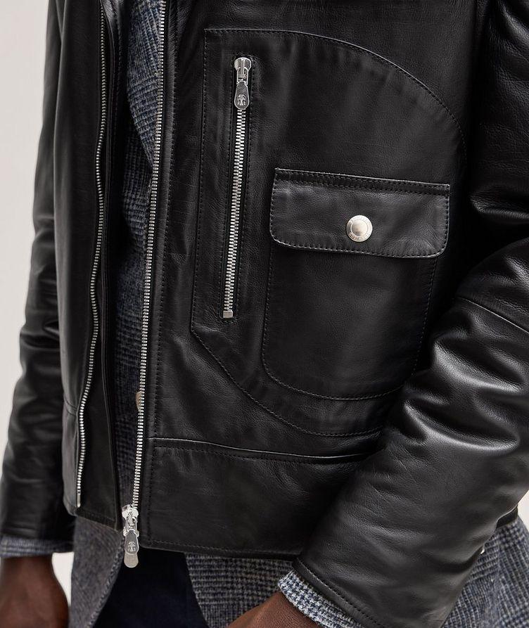 Padded Leather Flight Jacket image 4