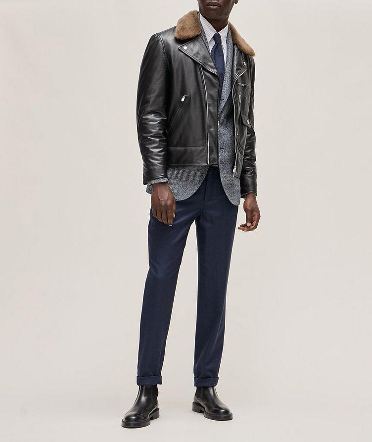 Padded Leather Flight Jacket image 6