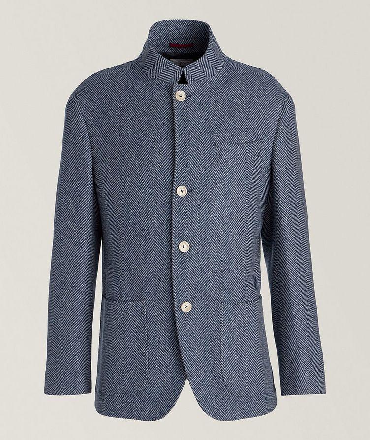 Mélange Herringbone Wool-Blend Coat  image 0