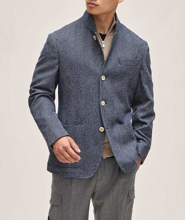 Mélange Herringbone Wool-Blend Coat  image 1