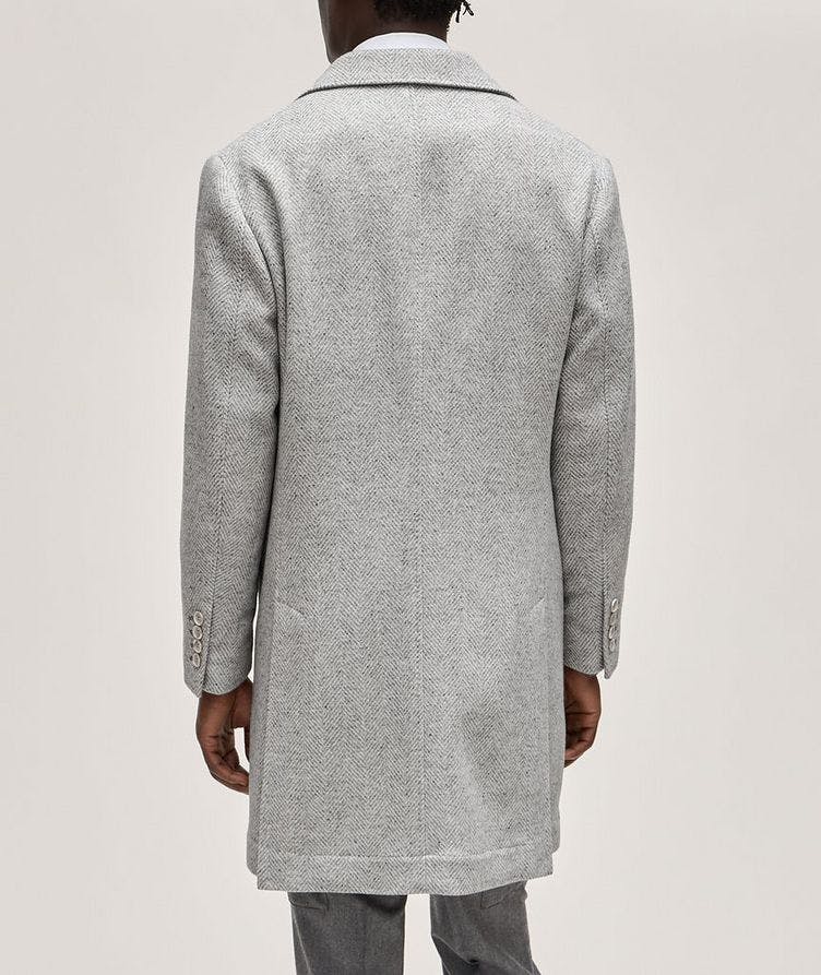 Herringbone Wool, Silk & Cashmere Overcoat  image 2