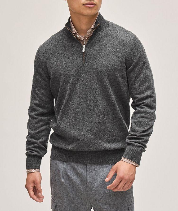 Quarter-Zip Cashmere Sweater image 1