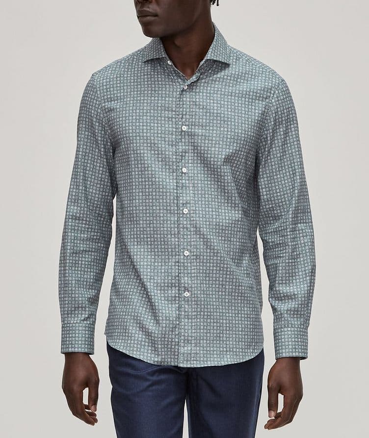 Chemise décontractée en coton à motif image 1