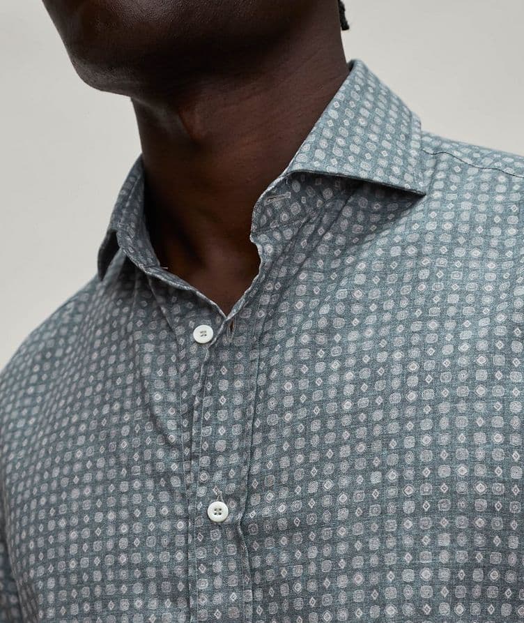 Chemise décontractée en coton à motif image 3