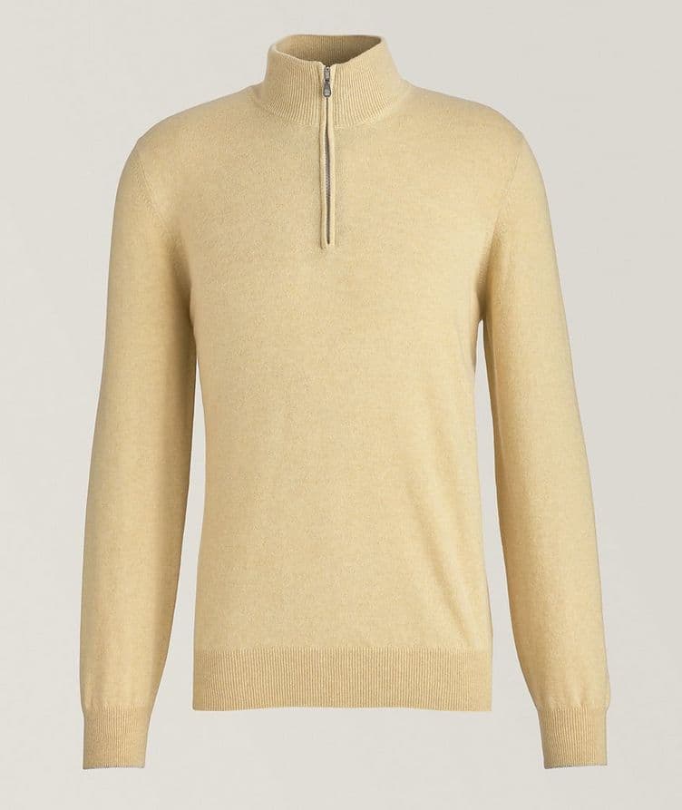 Quarter-Zip Cashmere Sweater image 0