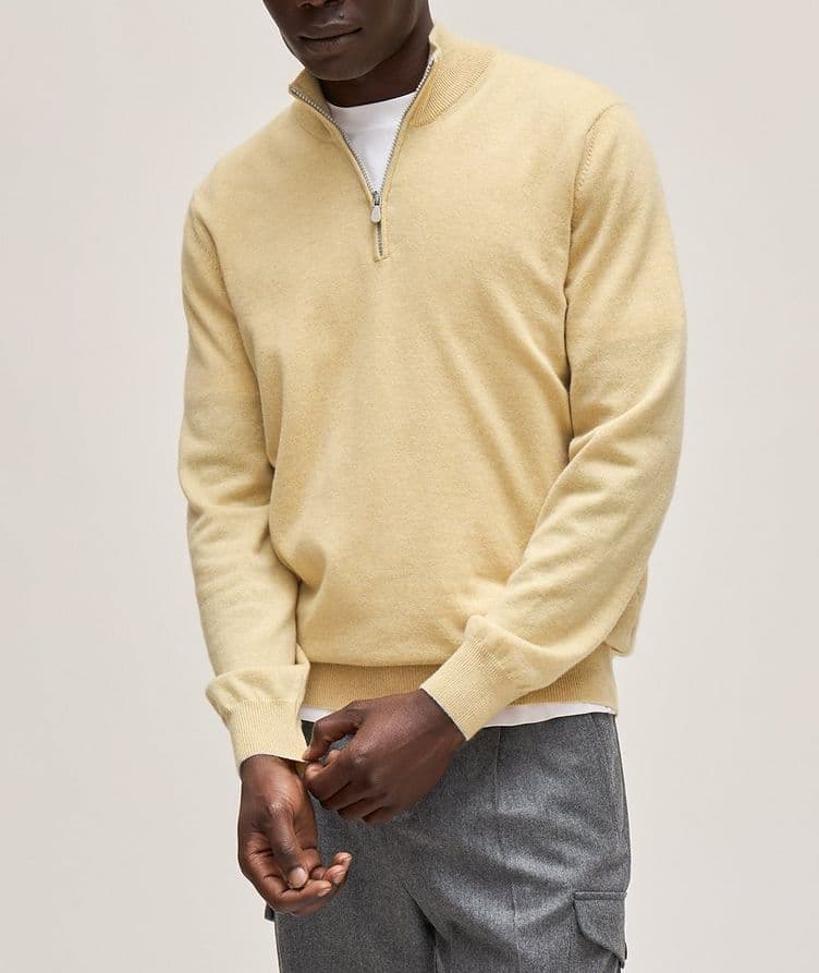 Quarter-Zip Cashmere Sweater image 1