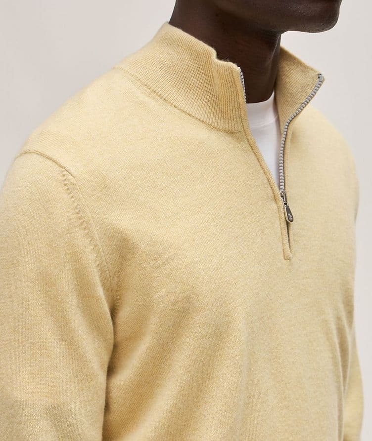 Quarter-Zip Cashmere Sweater image 3