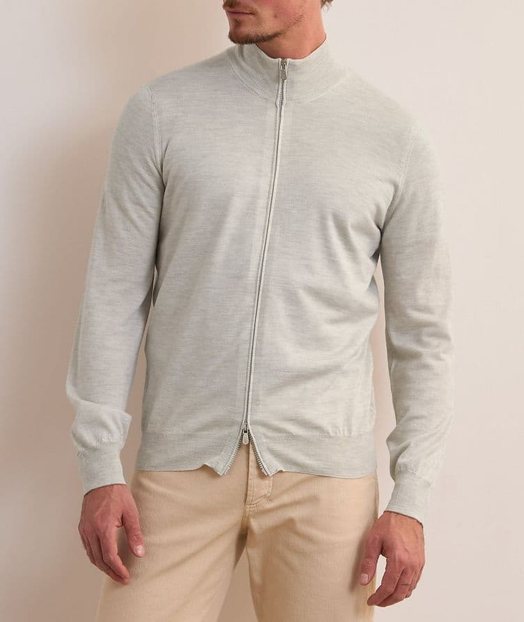 Wool-Cashmere Full-Zip Sweater  image 1