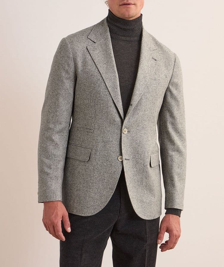 Houndstooth Silk-Blend Sport Jacket image 1