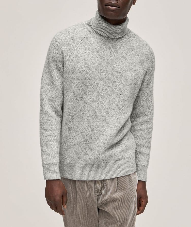 Medallion Wool-Blend Knit Turtleneck  image 1