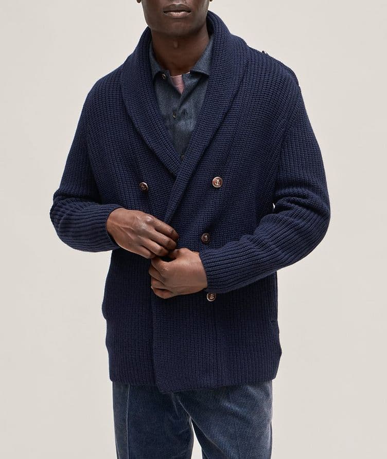 Virgin Wool, Cashmere & Silk Knitted Cardigan  image 1