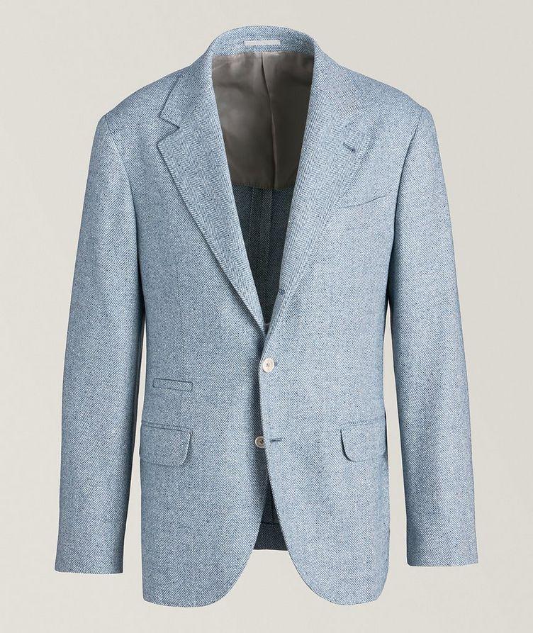 Mélange Herringbone Stretch-Wool Blend Sport Jacket  image 0