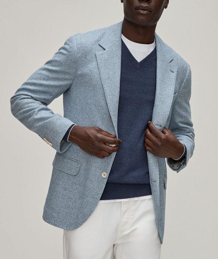 Mélange Herringbone Stretch-Wool Blend Sport Jacket  image 1