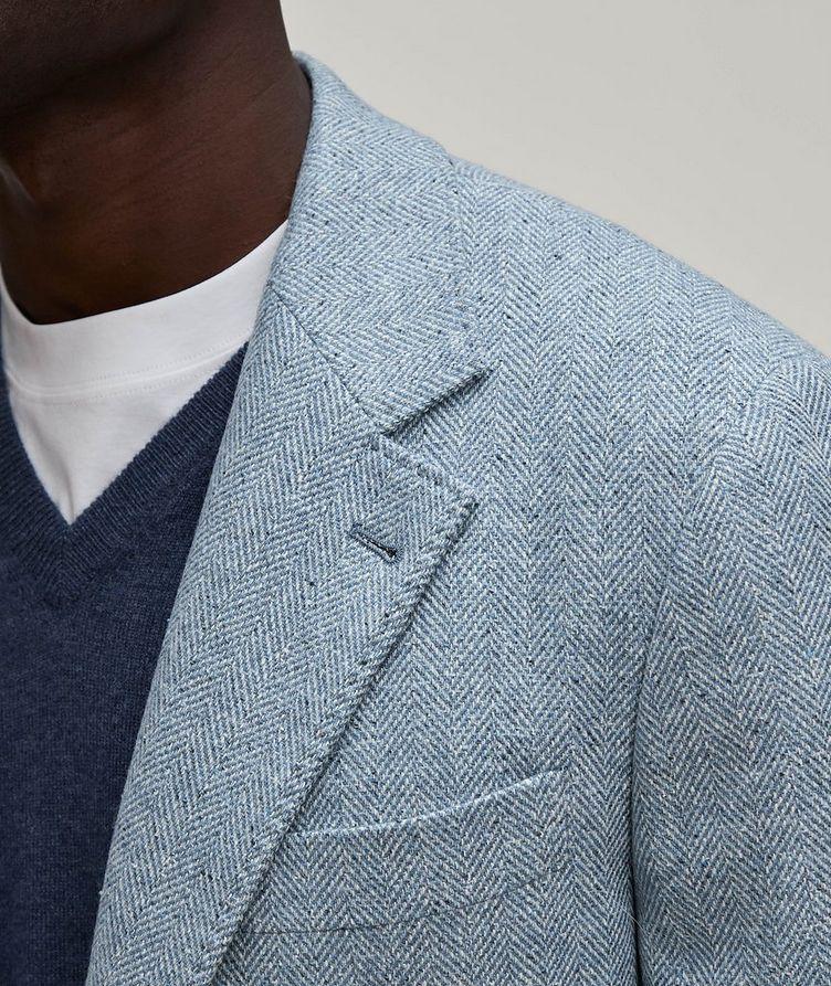 Mélange Herringbone Stretch-Wool Blend Sport Jacket  image 3