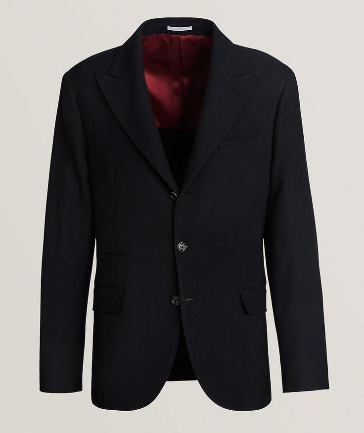 Brunello Cucinelli Blazer en laine extensible texturée