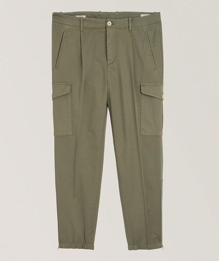 Pantalon cargo en coton extensible image 0