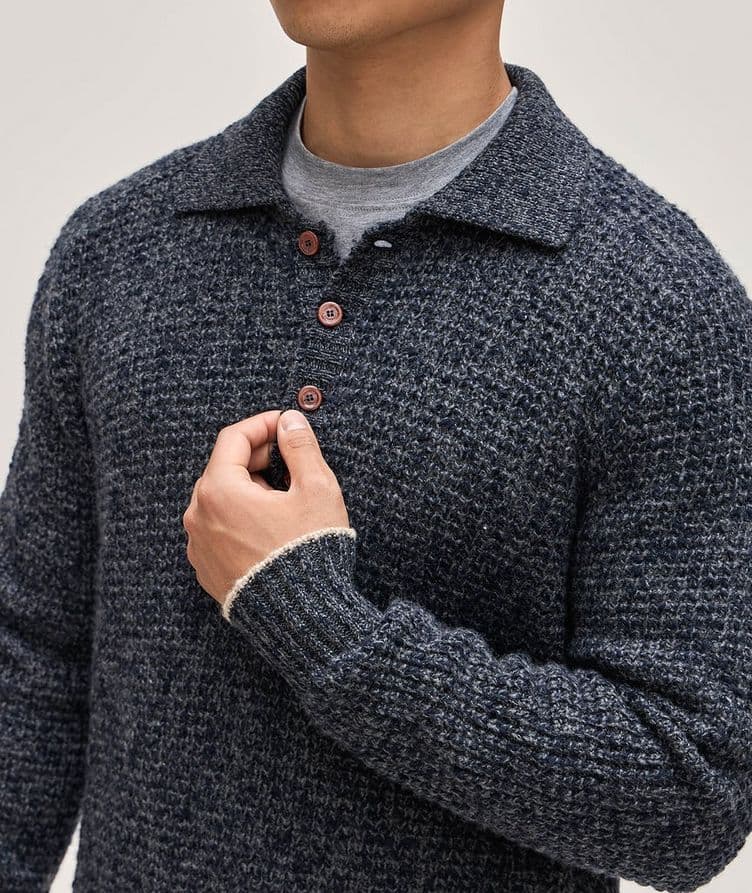 Textured Knit Wool-Cashmere Sweater  image 3